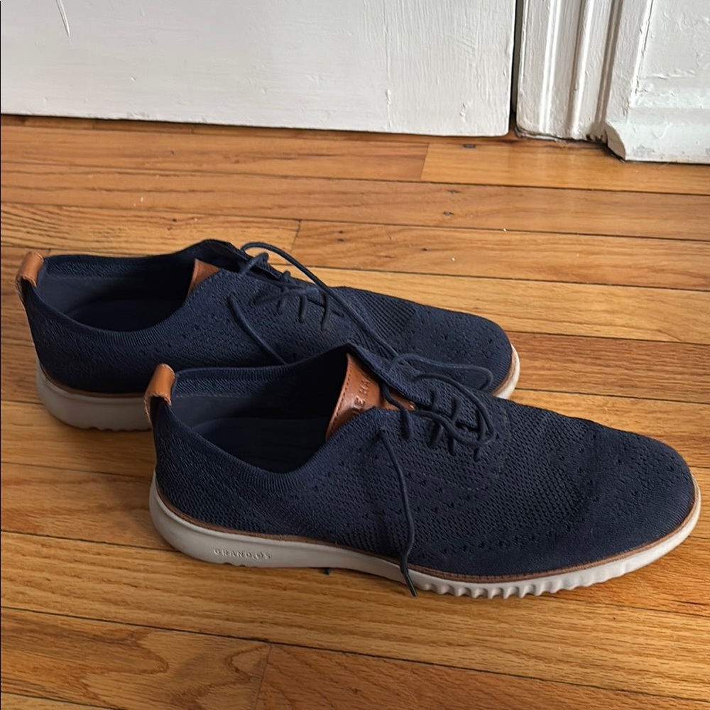 Cole Haan Men's Navy Knit Oxford Shoes